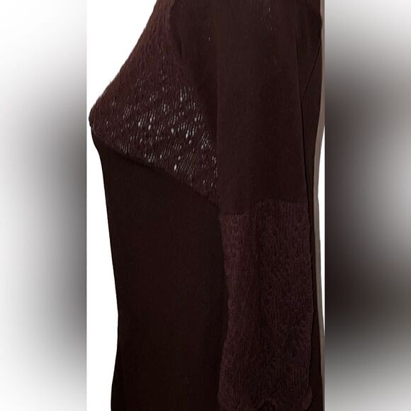 BROWN DRESS with crochet bands, 3/4 sleeves, easy and elegant! - Picture 6 of 6